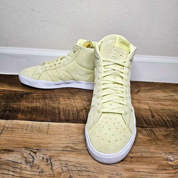 Adidas Basket Prof! Yellow Leather Suede High-Tops Women's Size 8 1/2 - Picture 2 of 16
